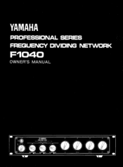 Yamaha F1040 F1040 Owners Manual Image