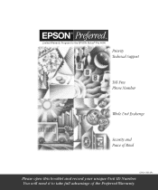 Epson Stylus Pro 4000 Professional Edition Warranty Statement