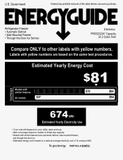 Frigidaire FRSS2323AD Energy Guide