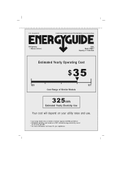 Haier HSB03 Energy Guide Label