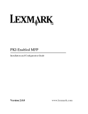 Lexmark X782e PKI-Enabled MFP Installation and Configuration Guide