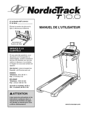 NordicTrack T 10.0 Treadmill French Manual