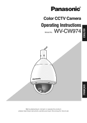 Panasonic WVCW974 WVCW974 User Guide