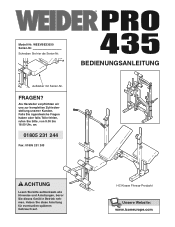 Weider Pro 435 Bench German Manual