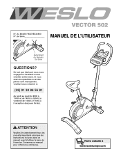 Weslo Vector 502 French Manual