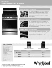 Whirlpool WFG975H0H Specification Sheet