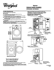 Whirlpool WFW3090J Dimension Guide