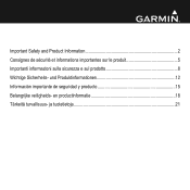 Garmin VHF 215 Important Safety and Product Information