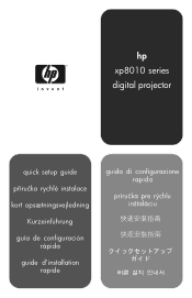 HP xp8020 HP xp8000 series digital projector - (Multiple Languages) Quick Setup Guide