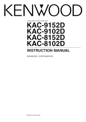 Kenwood KAC9102D Instruction Manual