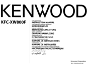 Kenwood KFC-XW800F Instruction Manual