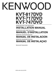 Kenwood KVT-817DVD Installation Manual