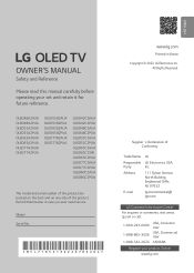 LG OLED65B2AUA Owners Manual