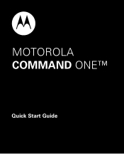 Motorola Command One CommandOne - Quick Start Guide
