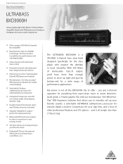 Behringer BXD3000H Product Information Document