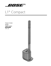 Bose L1 Compact Portable Line Array English Owners Guide
