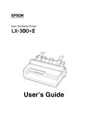 Epson LX-300II User's Guide