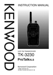 Kenwood TK-3230K Instruction Manual