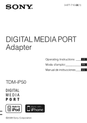 Sony TDM-iP50 Operating Instructions