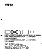 Yamaha DX100 Owner's Manual (image)