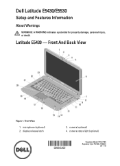 Dell Latitude E5530 Setup and Features Information Tech Sheet