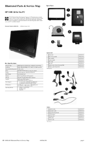 HP 100B Illustrated Parts & Service Map HP 100B All-in-One