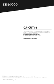 Kenwood CA-CUT14 Operation Manual