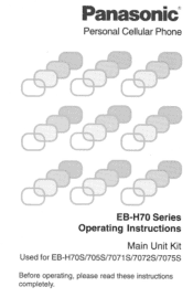 Panasonic EBH7072 EBH70 User Guide