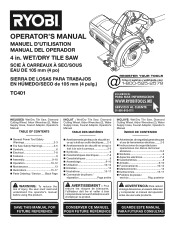 Ryobi TC401 Operation Manual