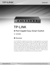 TP-Link TL-SG108E TL-SG108E V1 Datasheet