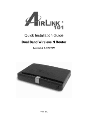 Airlink AR725W Quick Installation Guide
