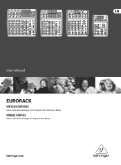 Behringer EURORACK UB1002 Manual