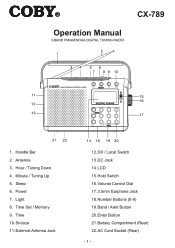 Coby CX789 User Manual