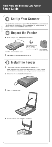 Epson Perfection 2480 Limited Edition User Manual - Document Feeder
