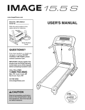 Image Fitness 15.5s Treadmill English Manual