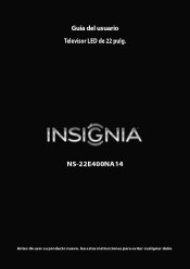 Insignia NS-22E400NA14 User Manual (Spanish)