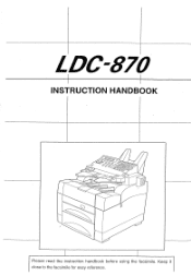 Kyocera LDC-870 LDC-870 Operators Guide
