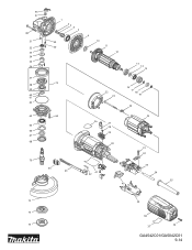 Makita GA5042C GA4542C/GA5042C Parts Breakdown