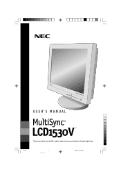 NEC LCD1530V-BK MultiSync LCD1530V User's Manual