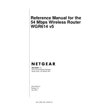 Netgear WGR614 WGR614v5 Reference Manual