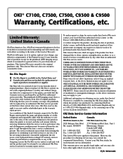 Oki C9300n Warranty, Certifications, etc. (4 languages in one)