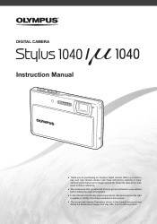Olympus Stylus 1040 Stylus 1040 Instruction Manual (English)