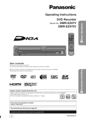 Panasonic DMR-EZ475 Operating Instructions