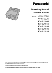 Panasonic KV-S1027C Operating Instructions