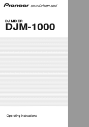 Pioneer DJM 1000 Owner's Manual
