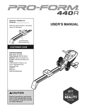 ProForm 440r Instruction Manual