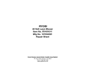 Ryobi RY401110-Y Parts Diagram