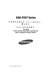 Samsung SGH-P207 User Manual (user Manual) (ver.f5) (English)