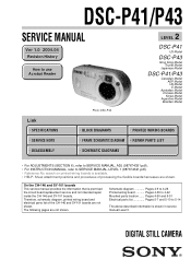 Sony DSC-P41 Service Manual