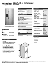 Whirlpool WRS321SDHZ Specification Sheet